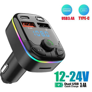 "MusiCar" Car Bluetooth 5.0 FM Transmitter | "MusiCar" Trasmettitore bluetooth per auto da accendisigari.