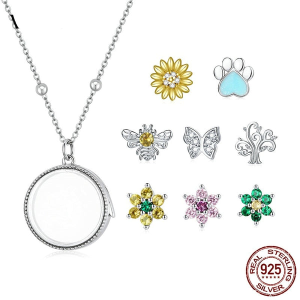 Collana Con Ciondolo Volpe A Nove Code In Argento 925, Con Simboli Dei 7 Chakra, Gioiello Ipoallergenico, Regalo Per Donna, Catena Regolabile 18+2 Pollici, Confezione Regalo YAFEINI