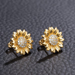 "Sunshine" Sunflower Sterling Silver Earrings | Orecchini in argento "Sunshine"