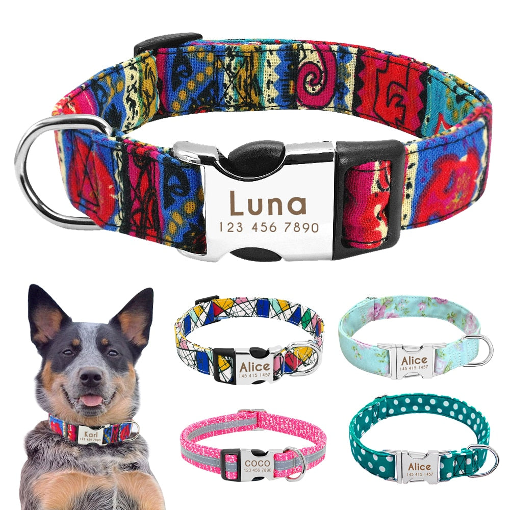 Personalized Nylon Collar for Dog | Collare Personalizzato in Nylon per Cani