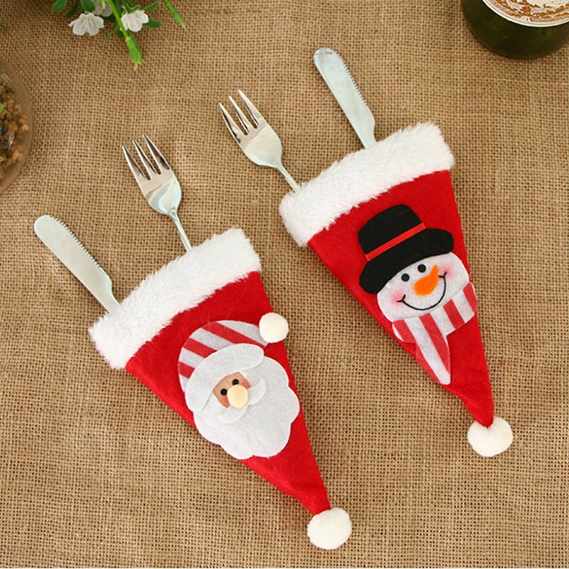 Christmas Hat Cutlery Pocket | Christmas Holidays
