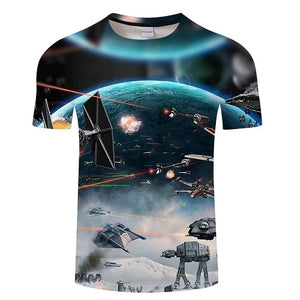 NEW 2020 3D Printed StarWars T-Shirt | Black0ut