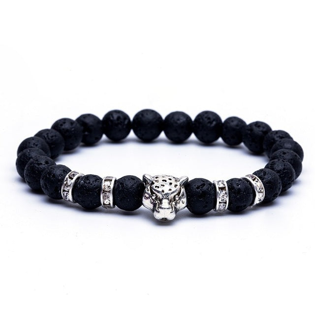 Leopard Bracelet with Natural Stone | Black0ut