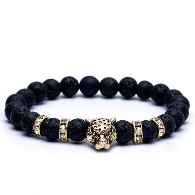 Leopard Bracelet with Natural Stone | Black0ut