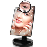 LED Lights Touch Screen Makeup Mirror (16 / 22 LED) | Black0ut