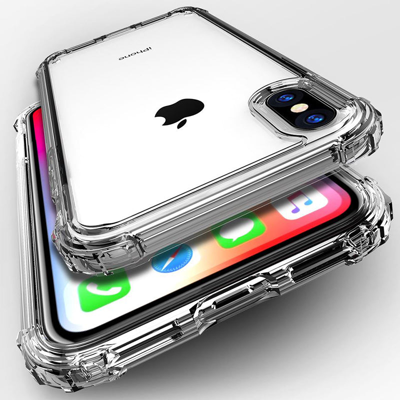Bumper Cover Transparent For iPhone X -  X Max - 8 - 7 - 6  | Black0ut
