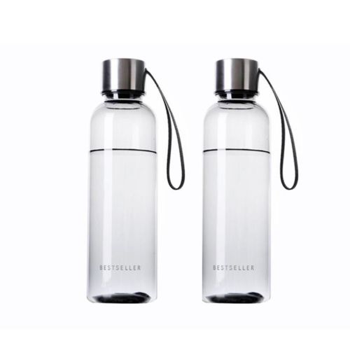 Eco-Friendly Water Bottle with Carry Strap 500ml | Black0ut